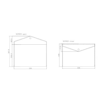 a4 envelope press button